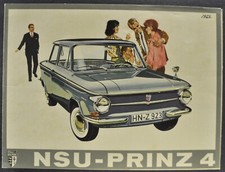 Cartella brochure vendita NSU Prinz 4 berlina 1962-1963 ottima originale