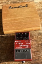 Boss RC-2 Loop Station Pedale per chitarra effetti e Acoustim8 Stomp Box legno 