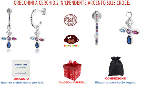 Orecchini cerchio argento s925 - orecchini,