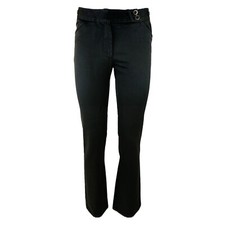 DOLCE&GABBANA – Pantaloni vintage anni 90 in cotone nero con placche laterali taglia 6US 38EU