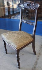 Sedia da camino Carlo X scolpita '800 h 91 cm spedizione gratuita!