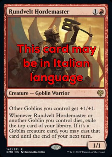 Mtg rundvelt hordemaster foil - mtg,