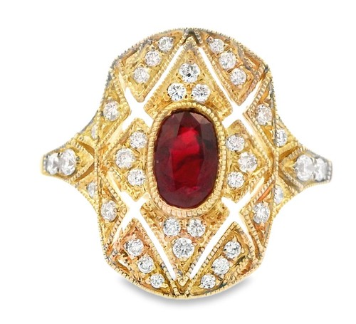 Anello cocktail solitario 14k - solitario,