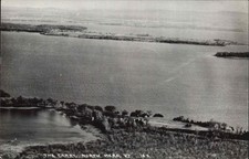 North Hero VT Vermont The Carry Aerial View Real Photo Vintage Postcard