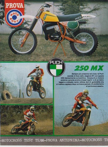 Pubblicita test moto - pubblicita', puch