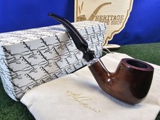 Gasparini Bocchino Lavorato Piegato Biliardo Briar Pipa Tabacco, Scatola, Sacchetto, Non Fumato