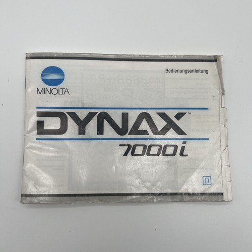 Minolta dynax 7000i manuale - dynax,