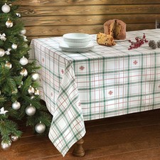 Tovaglia rettangolare da 6 8 persone Vallesusa Natale Scozzese Vischio SCOTTMAS
