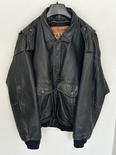 Vintage Ghetto Blaster Rare USSR Leather Jacket 80’ Taglia M