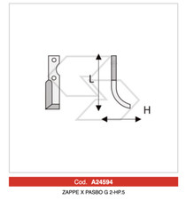 20 x ZAPPETTE ZAPPE MOTOZAPPA MOTOCOLTIVATORE PASBO G2 5HP H70 L195 PIATTO 35x6