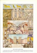 Stampa antica ARTE ASSIRO -