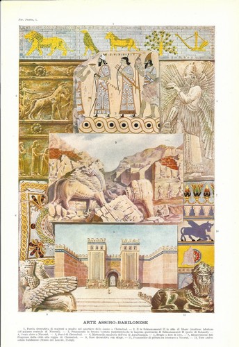 Stampa antica arte assiro - arte,