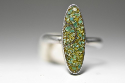 Anello chip turchese - lungo, sud