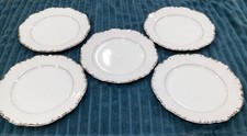 Set 5 piatti Nobility by Bristol Fine China bordo platino Giappone anni '50