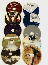 LOT 10 RANDOM USED DVD's / MOVIES /TV -- NO BOX!  GREAT GRAPHICS FOR WALL ART