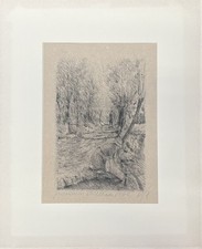 BARBISAN GIOVANNI (1914 - 1988) LAVANDAIA acquaforte 1940 inciso cm. 16,5 x 24; 