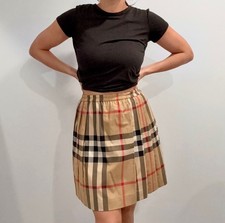 BURBERRY CHECK COTTON SKIRT