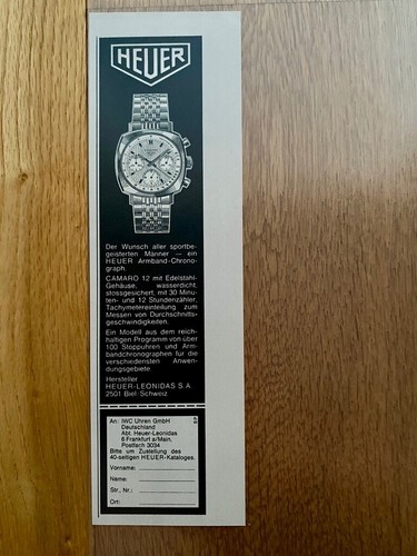 Heuer camaro cronografo - heuer,