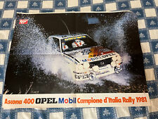 POSTER ASCONA 400 OPEL MOBIL CAMPIONE D'ITALIA RALLY 1981 AUTOSPRINT