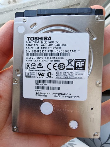 Hard disk toshiba 500gb - disk,
