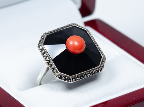 Anello antico art déco 935 - anello,