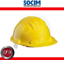 Elmetto Casco Antinfortunistica di Protezione Sicurezza GIALLO da lavoro