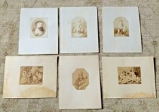 6 FOTOGRAFIE color seppia dei PRIMI ´900 riproduzioni di QUADRI ANTICHI
