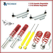 Kit Assetto Regolabile Molle Ammortizzatori VW Polo 9N 9N3, Ibiza 6L + Biellette