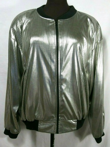 Bomber giacca vintage argento