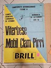 Manifesto Viterbo Viterbese Orbetello Calcio 1989 Mobil Clam Pirri Brill 