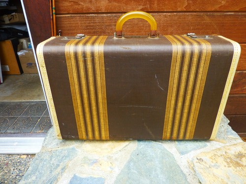 Valigia vintage tweed a - vintage,