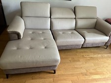 Divano Dondi Salotti 3 posti, con penisola ed elemento relax elettrico