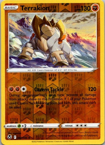 Terrakion 097 195 holo rare - terrakion,