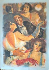 Remo Squillantini  litografia retouchè   cm 50 x70 