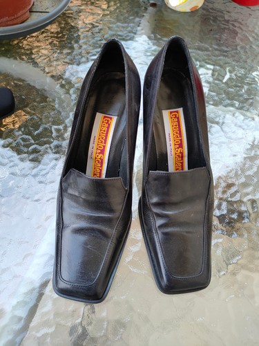 Scarpe decolte pelle nera - pelle,