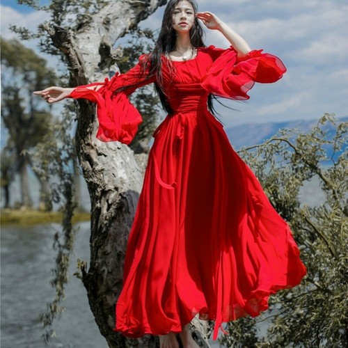 Abito donna chiffon retrò