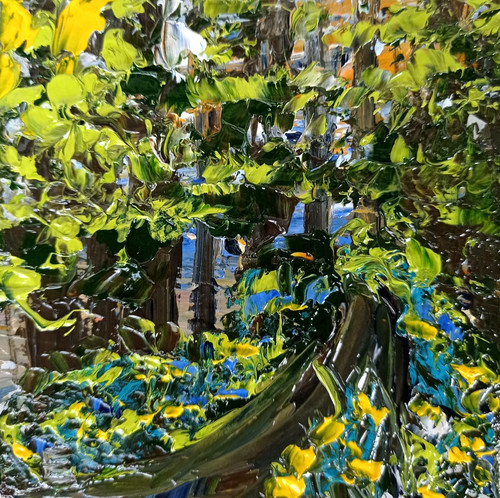 Pittura olio foresta - pittura, ad