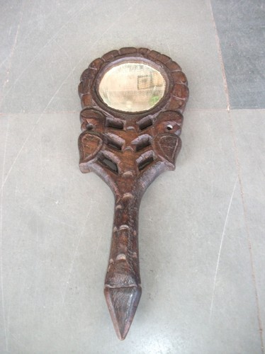 Specchio mano intagliato in - intagliato,