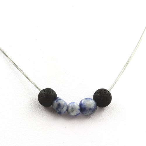 Collana perle lava - lava, +
