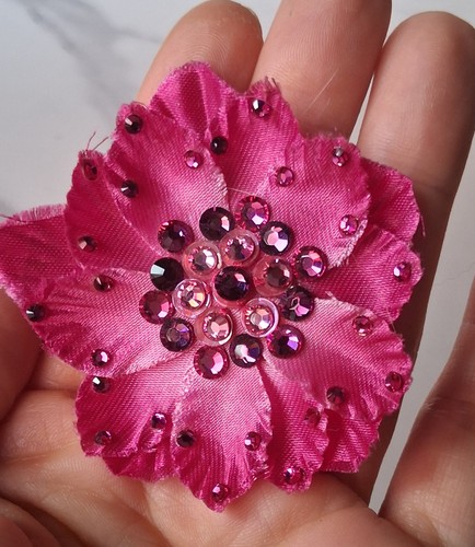 Clip capelli fiore seta - capelli, in