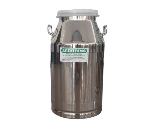 Bidone litri acciaio inox - bidone,