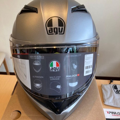 Agv matte gray motorcycle - matte,