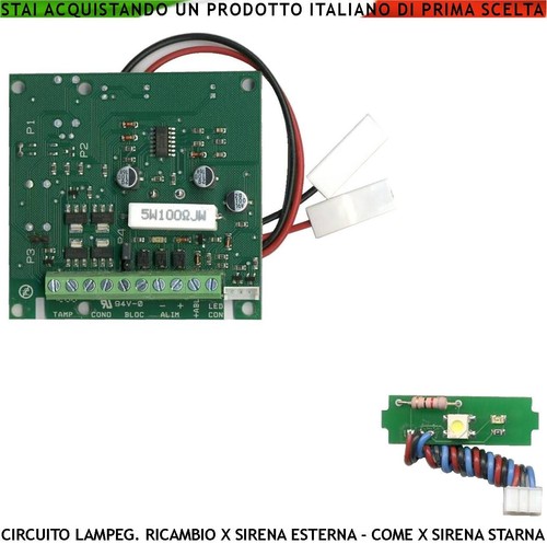 Circuito sirena lampeggiante - lampeggiante, a