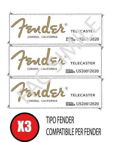 Decal tipo fender telecaster - decal,