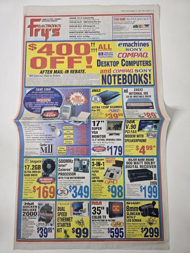 1999 fry electronics y2k - 1999,