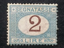 Kingdom 1874 tax marker - kingdom, lire