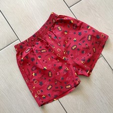 VINTAGE SHORTS PANTALONCINI ROSSI FANTASIA DONNA XS/S