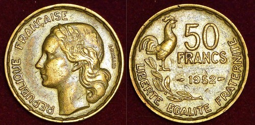 France francs 1952 - france,