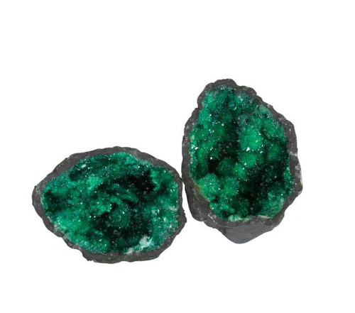 Geode calcite verde - , scuro
