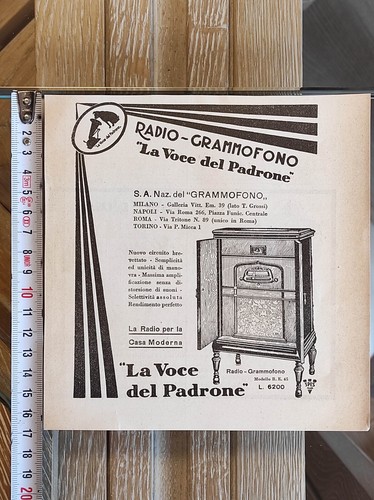 Antica pubblicità del 1931